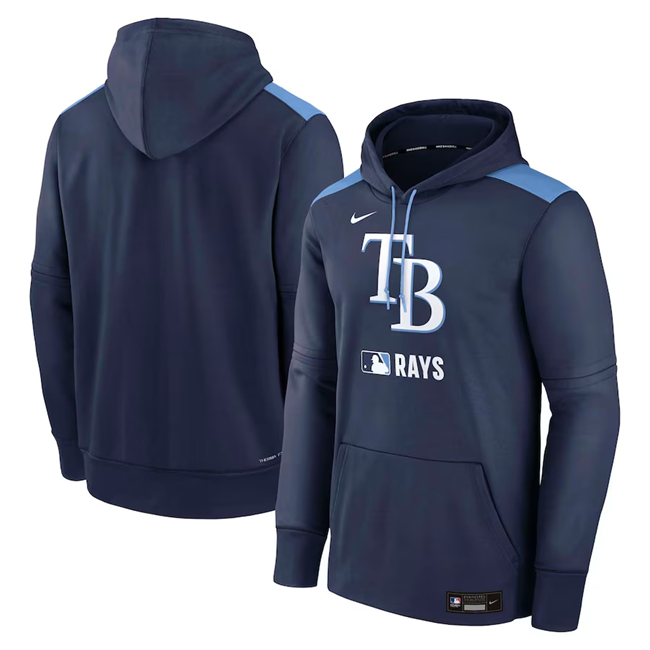Men's Tampa Bay Rays Navy Collection Performance Pullover Hoodie